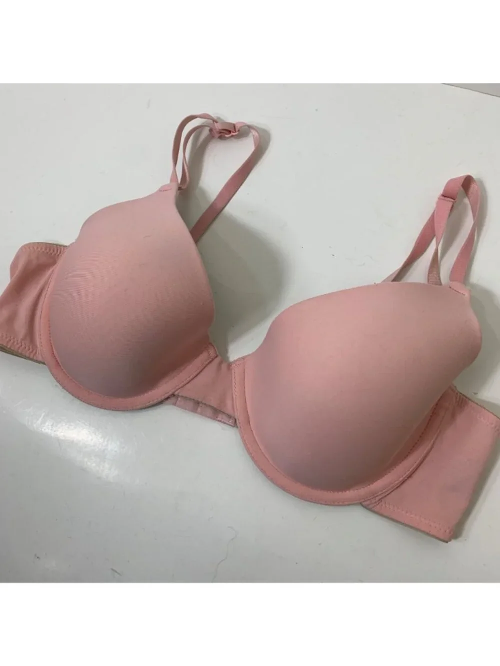 Maidenform One Fab Fit 2.0 Demi Bra 36C Pink Beige 08259 T-Shirt Soft Girl